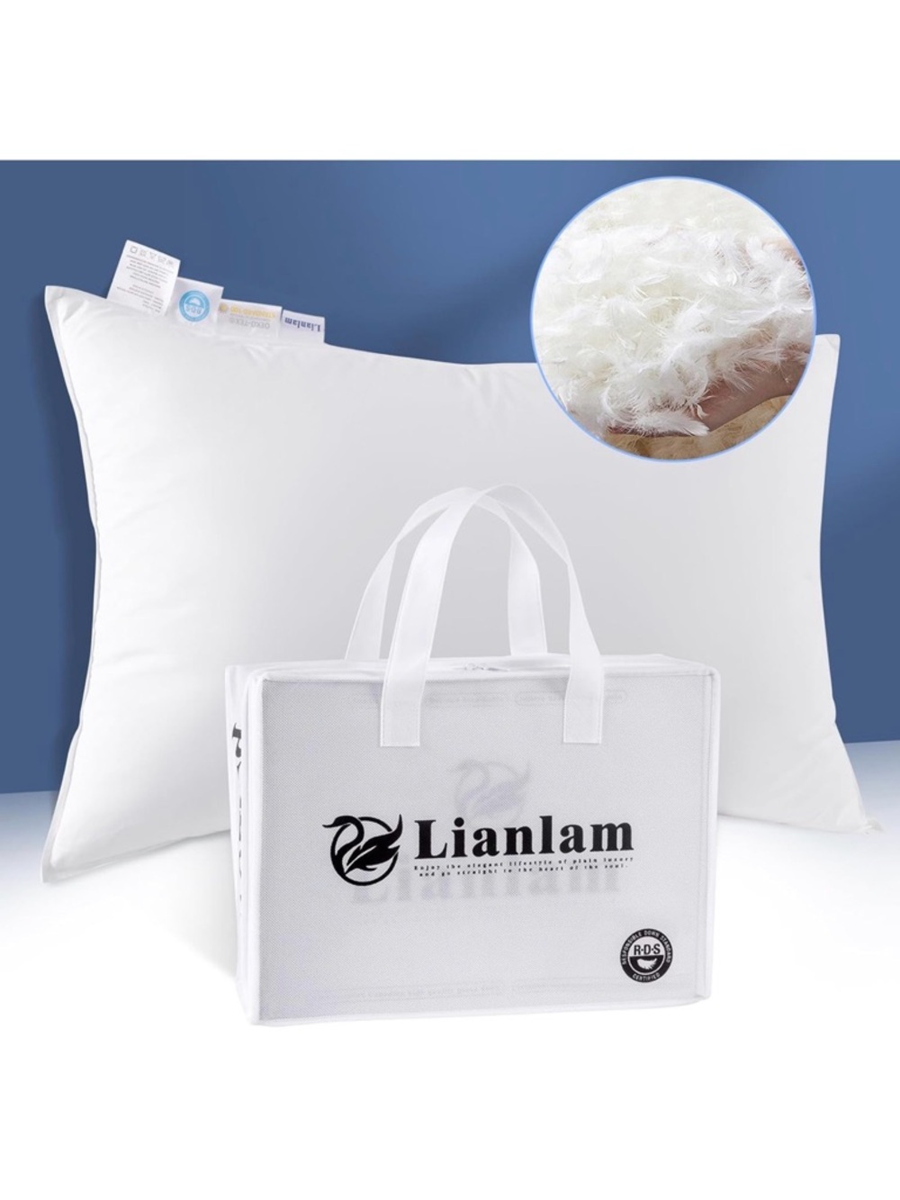 Lianlam Luxury Canadian W…llow Pillows-12 (2 Pack, 20”x36”)